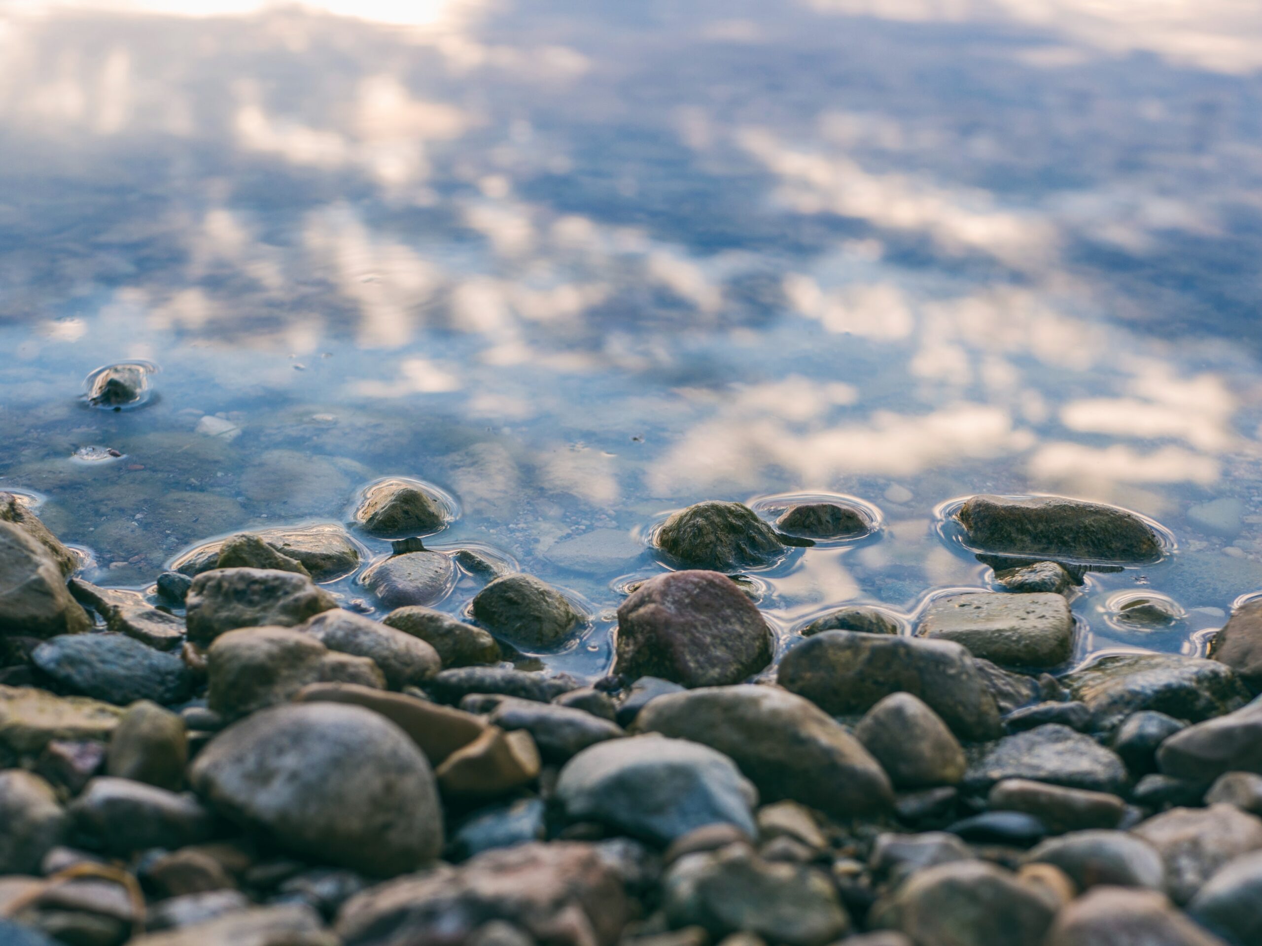 pebbles in stream