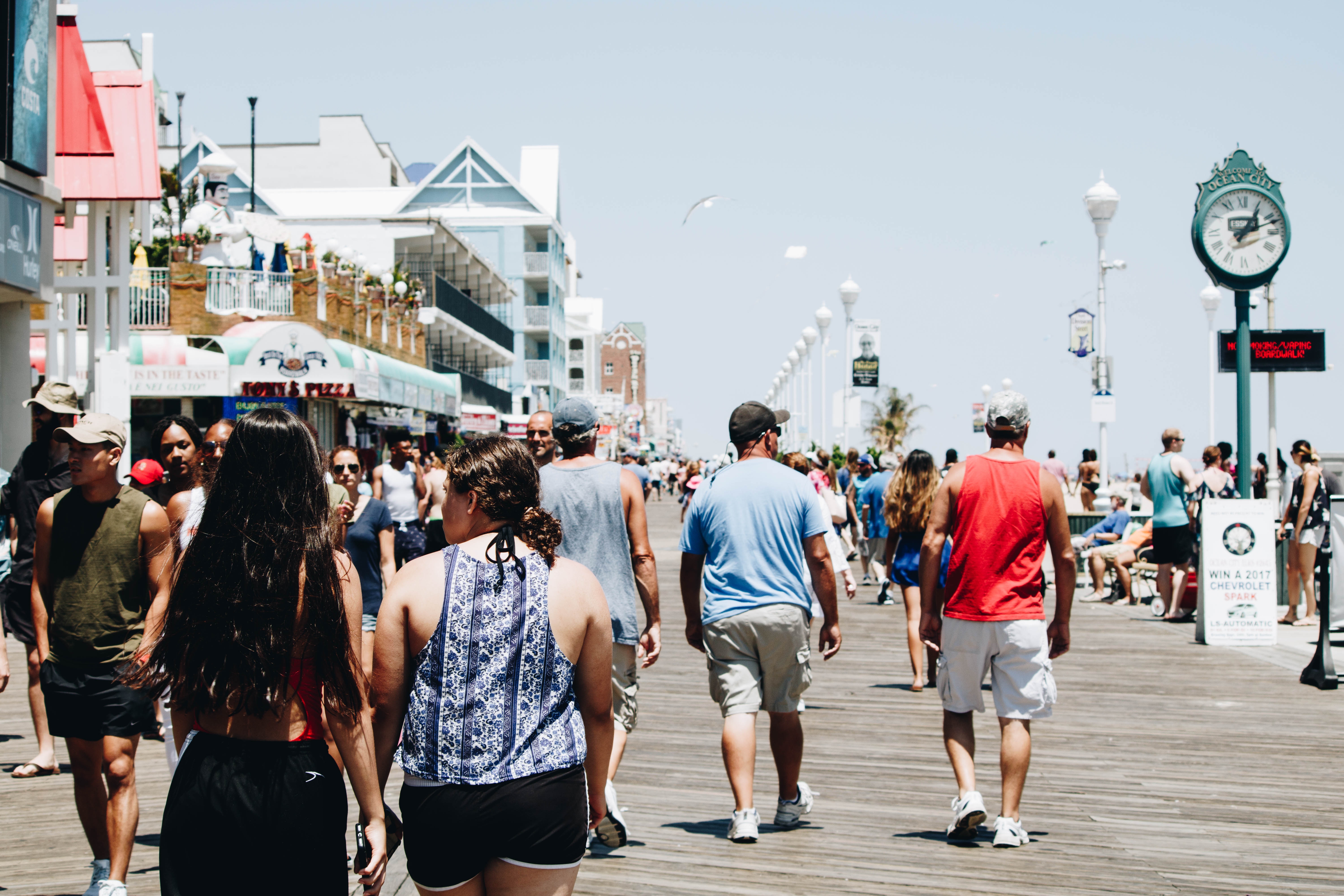 crowded pier