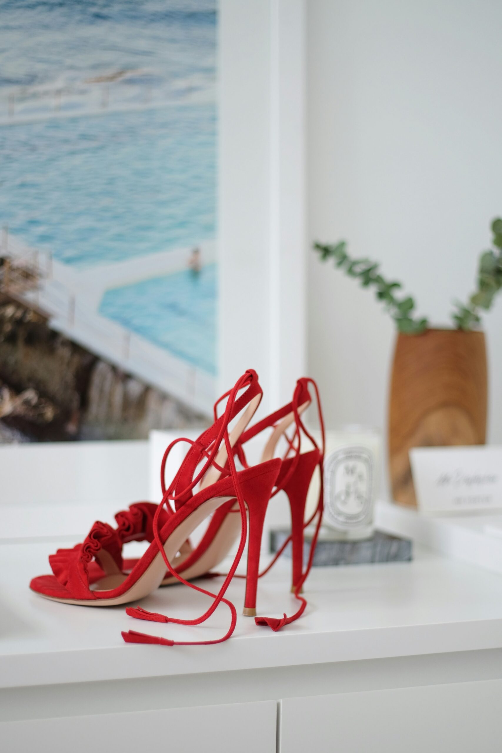 red ladies shoes