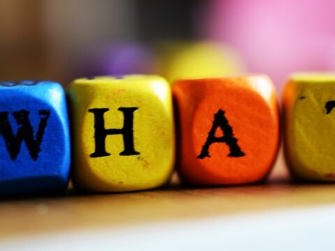 blocks that spell "what"